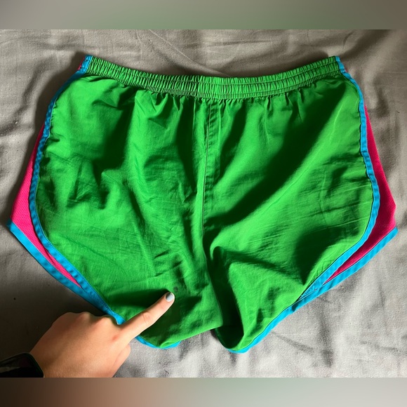 Green/Pink/Blue Nike Dri-fit shorts - Picture 5 of 5